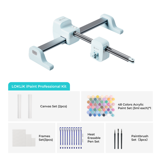 LOKLiK-HTVRONT iPaint | AI-Powered Painting Machine - Professional Kit - Bubble Blue