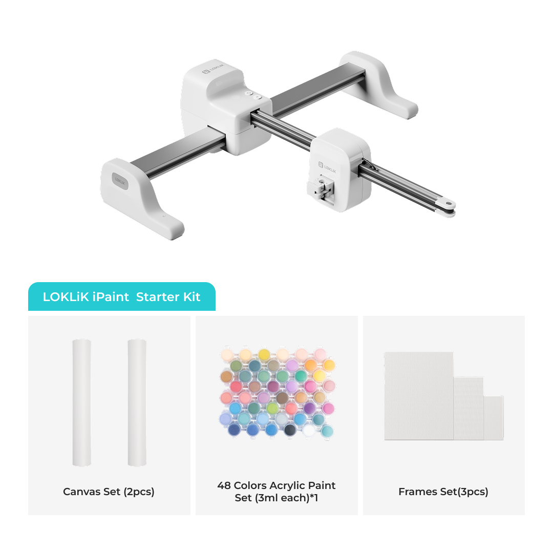 LOKLiK-HTVRONT iPaint | AI-Powered Painting Machine - Starter Kit - Daisy White