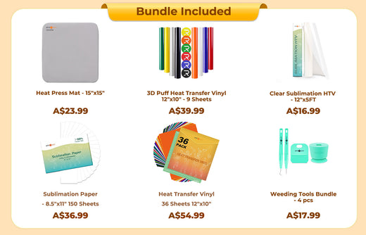 [BF Deals]LOKLiK Auto2 Heat Press+HTV & Sublimation Essential Bundle(36 sheets HTV+150 sheets Sublimation Paper A4+Sublimation HTV Roll+PUFF HTV*8+Tools Bundle)