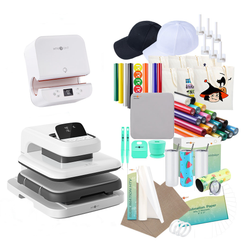[All-In-One]HTVRONT Auto Heat Press 2+Tumbler Heat Press+Materials