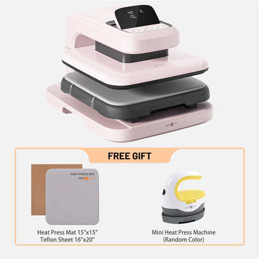 [Buy 1 Get 2]HTVRONT Auto Heat Press 2 & Free Mini Heat Press 2