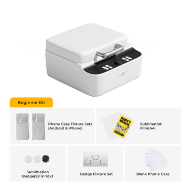 HTVRONT H17 Phone Case Heat Press, Beginner Kit- Daisy White