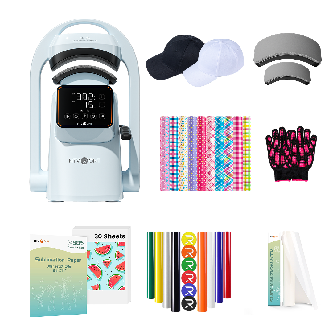 HTVRONT A300 Auto Hat Heat Press -  Ultra Kit