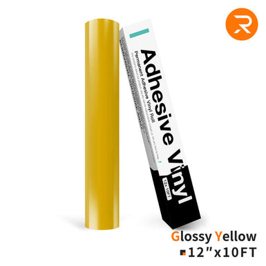 Yellow Permanent Adhesive Vinyl Roll - 12"x10 Ft [Special]