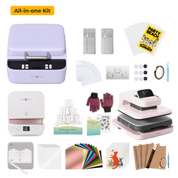 HTVRONT Auto Heat Press 2+ H17 Phone Case Heat Press +Tumbler Heat Press all-in-one Bundle