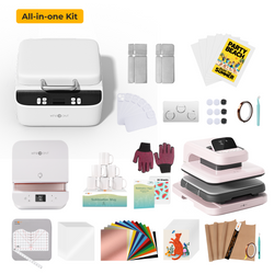HTVRONT Auto Heat Press 2+ H17 Phone Case Heat Press +Tumbler Heat Press all-in-one Bundle
