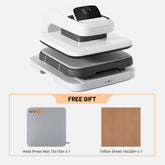 HTVRONT Auto Heat Press 2 - Smart 230V, Your Smartest Solution of Heat Transferring.For DTF,HTV,Sublimation,PUFF.T shirt,hat, and more