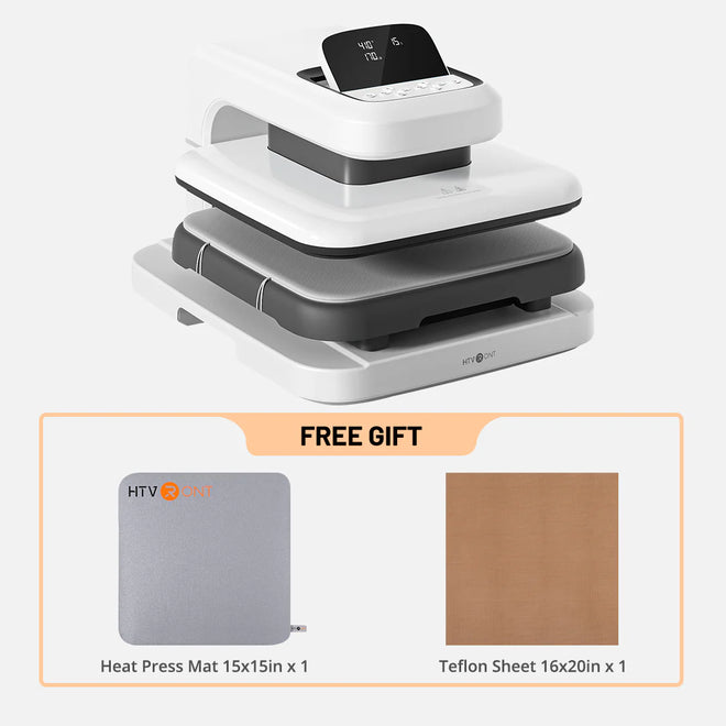 HTVRONT Auto Heat Press 2 - Smart 230V, Your Smartest Solution of Heat Transferring.For DTF,HTV,Sublimation,PUFF.T shirt,hat, and more