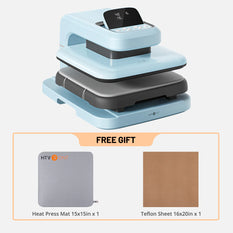 HTVRONT Auto Heat Press 2 - Smart 230V - Standard Kit - Bubble Blue