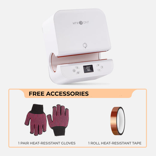 HTVRONT Auto Heat Press 2+ H17 Phone Case Heat Press +Tumbler Heat Press all-in-one Bundle