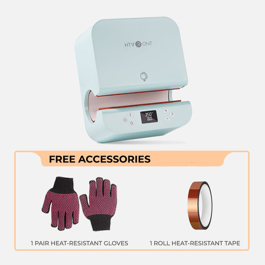 HTVRONT Auto Heat Press 2+ H17 Phone Case Heat Press +Tumbler Heat Press all-in-one Bundle