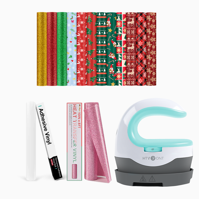 【Free Shipping】HTVRONT Mini Heat Press 2  - Start Kit