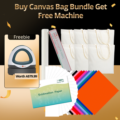 [Canvas Bag Bundle] 6 Pack Canvas & Sublimation Paper & HTV Bundle