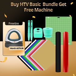 [HTV Basic Kit] HTV Vinyl & Basic Tools Bundle (17 pcs)