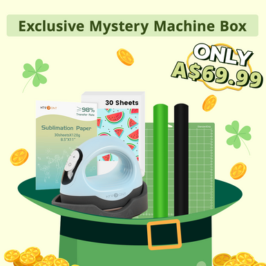 [St. Patrick's Day] Exclusive Mystery Machine Box - Mini3 Heat Press & Heat Press Materials Included