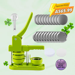 [St. Patrick's Special]Button Maker Machine 58mm with Free 110pcs Button Supplies - No Need to Install Pin Maker