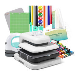 [Ultimate Premium Bundle]LOKLiK Auto2 Heat Press+Starter Kit(Multicolor HTV Roll*20+150 sheets Sublimation Paper A4+Sublimation HTV Roll+PUFF HTV*8+Mini2 Heat Press Machine+Heat Press Mat+Cutting Mat+Weeding Tools≥297 A＄)