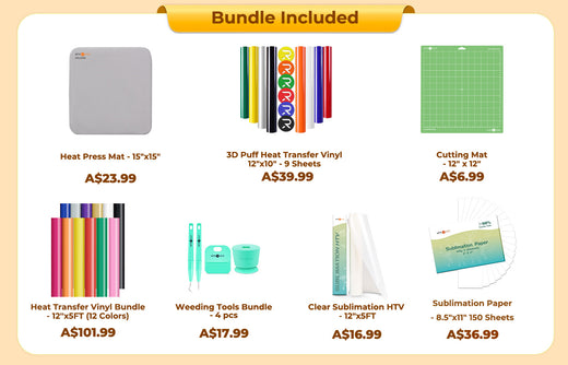 [Ultimate Premium Bundle]LOKLiK Auto Heat Press 2 +Premium Bundle(Multicolor HTV Roll*12+150 sheets Sublimation Paper A4+Sublimation HTV Roll+PUFF HTV*8+Mini2 Heat Press Machine+Heat Press Mat+Cutting Mat+Weeding Tools≥297 A＄)