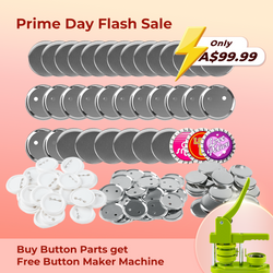[Buy Button Parts get Free Button Maker Machine]HTVRONT Blank Button Making Supplies Bundle(1640pcs 58mm/2.25 inch for Button Maker Machine 58mm)