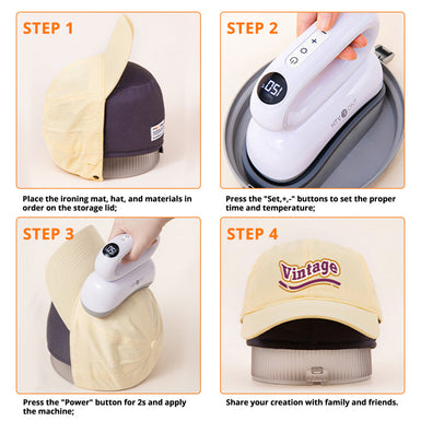 [Premium Bundle]HTVRONT Hat Heat Press Machine+ Super Valued Premium Box≥A$154