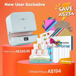 [New User Exclusive]Auto Tumbler Heat Press Machine +New User Bundle(Sublimation Paper*30+Sublimation Tumbler Blank-20 OZ*4+Sublimation Mugs 11oz*6+Sticker Paper*20+HTV*10+Adhesive Vinyl*14+PTFE Teflon Sheet*3+Heat Press Heat Tape*3≥A$194)