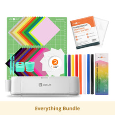[Everything Bundle] LOKLiK iCraft™ Cutting Machine + Everything Bundle (36 sheets HTV, 8 rolls adhesive vinyl, 25 sheets printable vinyl, cutting mat, weeding tools)
