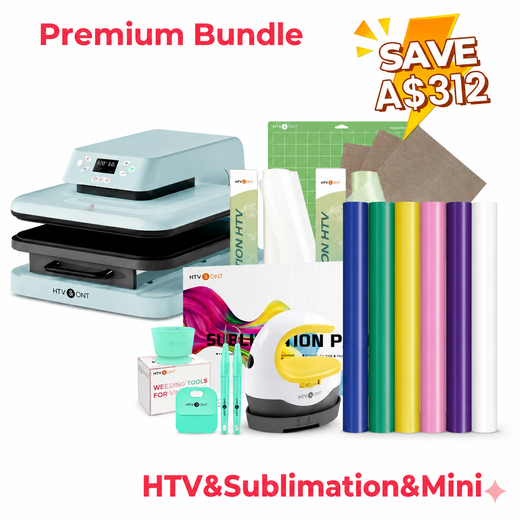 [Premium Bundle] Auto Heat Press Machine & Great Value Box