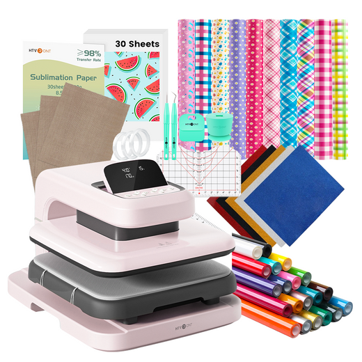 【Best Deal】HTVRONT Auto Heat Press 2+Great Value Bundle