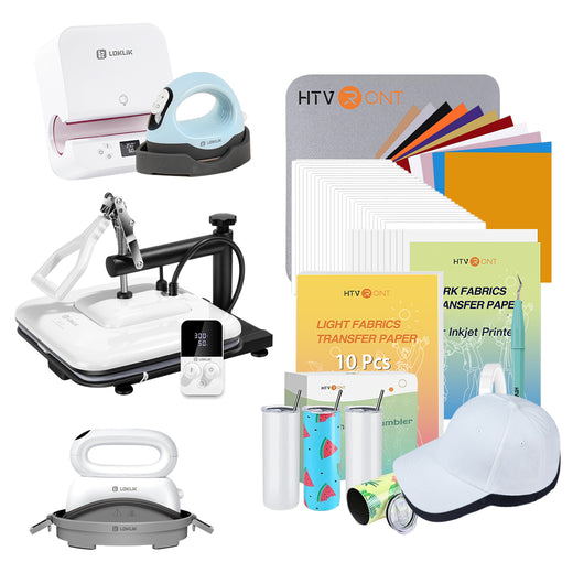 [All-in-one Bundle] Manual+Tumber+Hat Heat Press Machine + Great Accessories Bundle