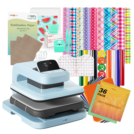 【Best Deal】HTVRONT Auto Heat Press 2+Great Value Bundle