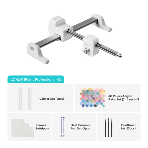 LOKLiK-HTVRONT iPaint | AI-Powered Painting Machine - Professional Kit - Daisy White