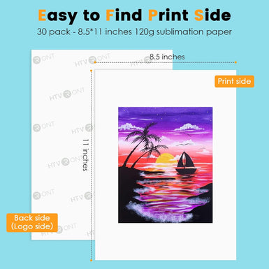Sublimation Paper 8.5 x 11 inches - 30 Sheets/150 Sheets