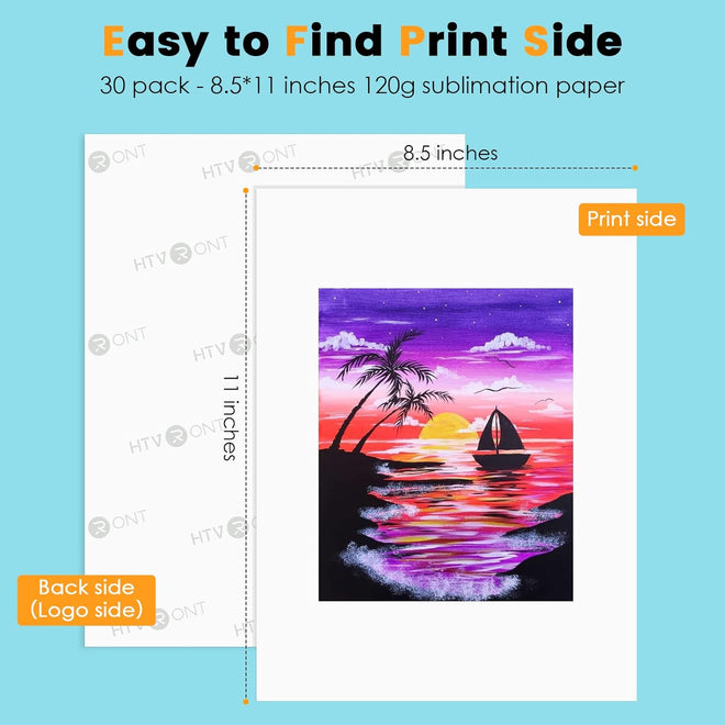 Sublimation Paper 8.5 x 11 inches - 30 Sheets/150 Sheets