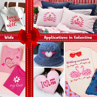 Patterned Valentine's Day Heat Transfer Vinyl Bundle - 12 * 10in (13 Sheets )