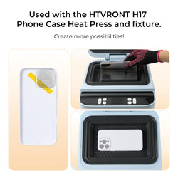 Sublimation Blank Glossy Phone Case Set - 6 Pcs,For H17 Phone Case Heat Press