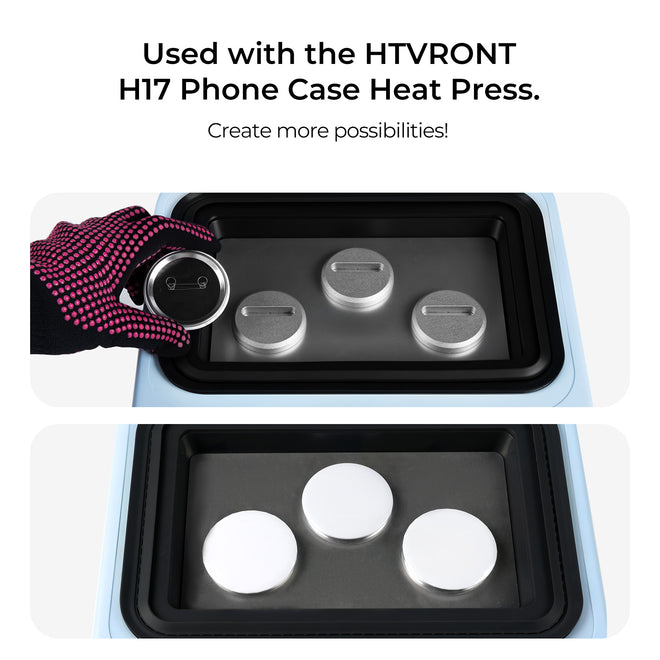 58mm Sublimation Badge For H17 Phone Case Heat Press - 3 Pcs