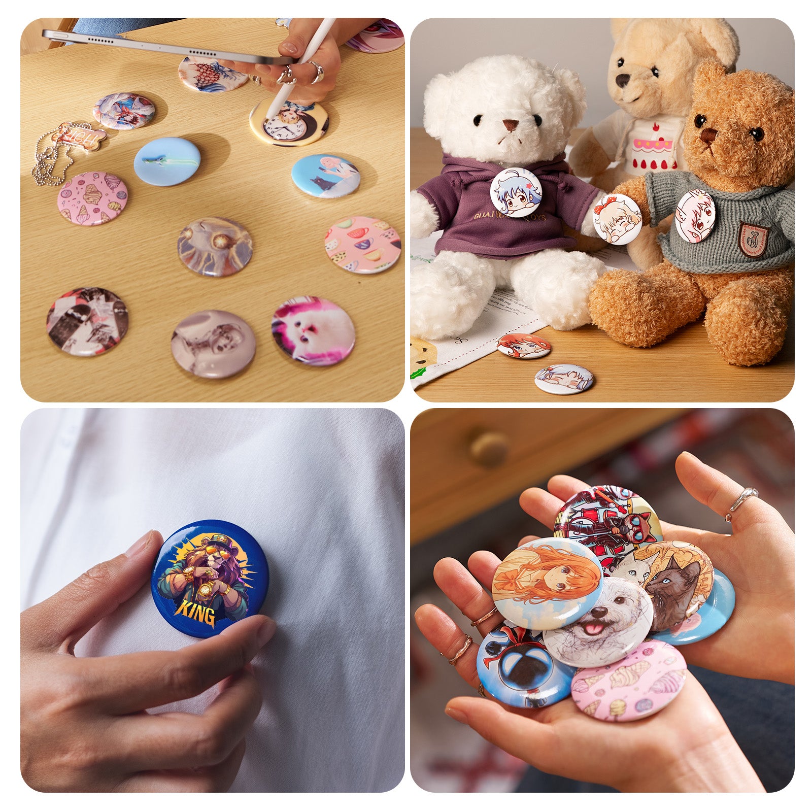 58mm Sublimation Badge - 51 Pcs, For H17 Phone Case Heat Press