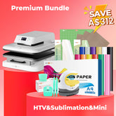 HTVRONT Auto Heat Press Machine 15" x 15"  230V - (2 Colors) & Giveaways