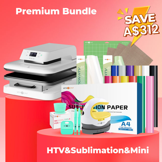 HTVRONT Auto Heat Press Machine 15" x 15"  230V - (2 Colors) & Giveaways