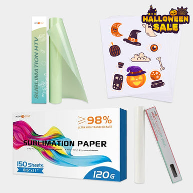 [Halloween Sublimation Kit] Sublimation Paper & HTV & Sticker Paper Bundle