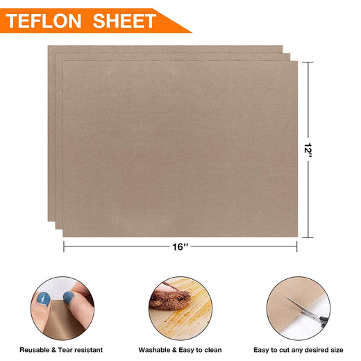 PTFE Teflon Sheet for Heat Press - 16" x 12"