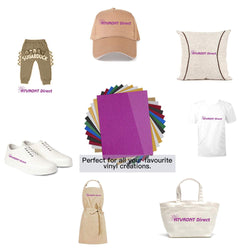 Glitter Heat Transfer Vinyl Bundle - 12" x 10" 5 Pack  (5 Assorted Colors)