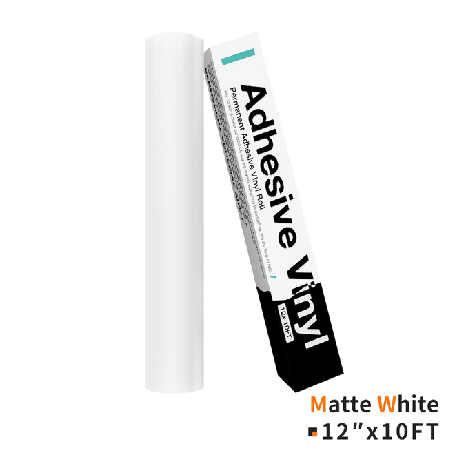 Permanent Adhesive Vinyl Roll - 12"x10 Ft （35 Colors)