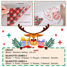 Christmas Patterned Buffalo Plaid & Leopard Heat Transfer Vinyl Bundle - 13 Sheets