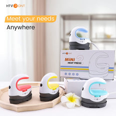 HTVRONT Mini Heat Press 2 - Portable Iron for T Shirts, Hats