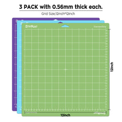 Cutting Mat Bundle - 12" x 12" 3 Pack (3 Assorted Colors)