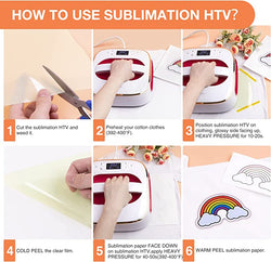 Clear Sublimation HTV for Light Fabric - 12" x 10"  5 Pack