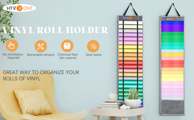 Vinyl Roll Holder - Vinyl Roll Storage with 24 Compartments