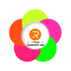 Heat Transfer Vinyl Bundle - 12"x10 Inch 5 Pack（5 Assorted Fluorescent Colors ）