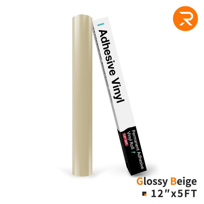 Permanent Adhesive Vinyl Roll - 12"x5 Ft （35 Colors)